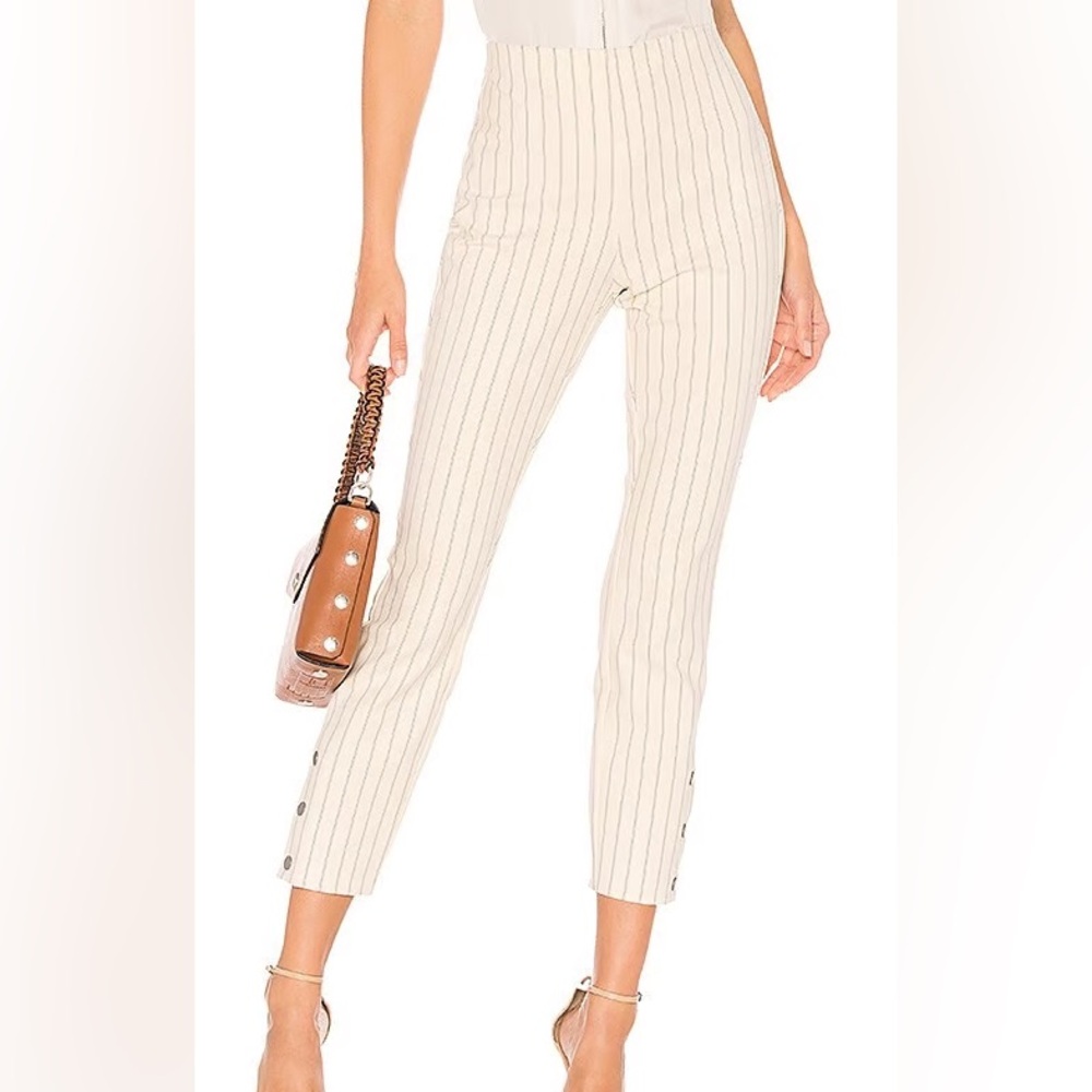 rag & bone White Pinstripe Pants